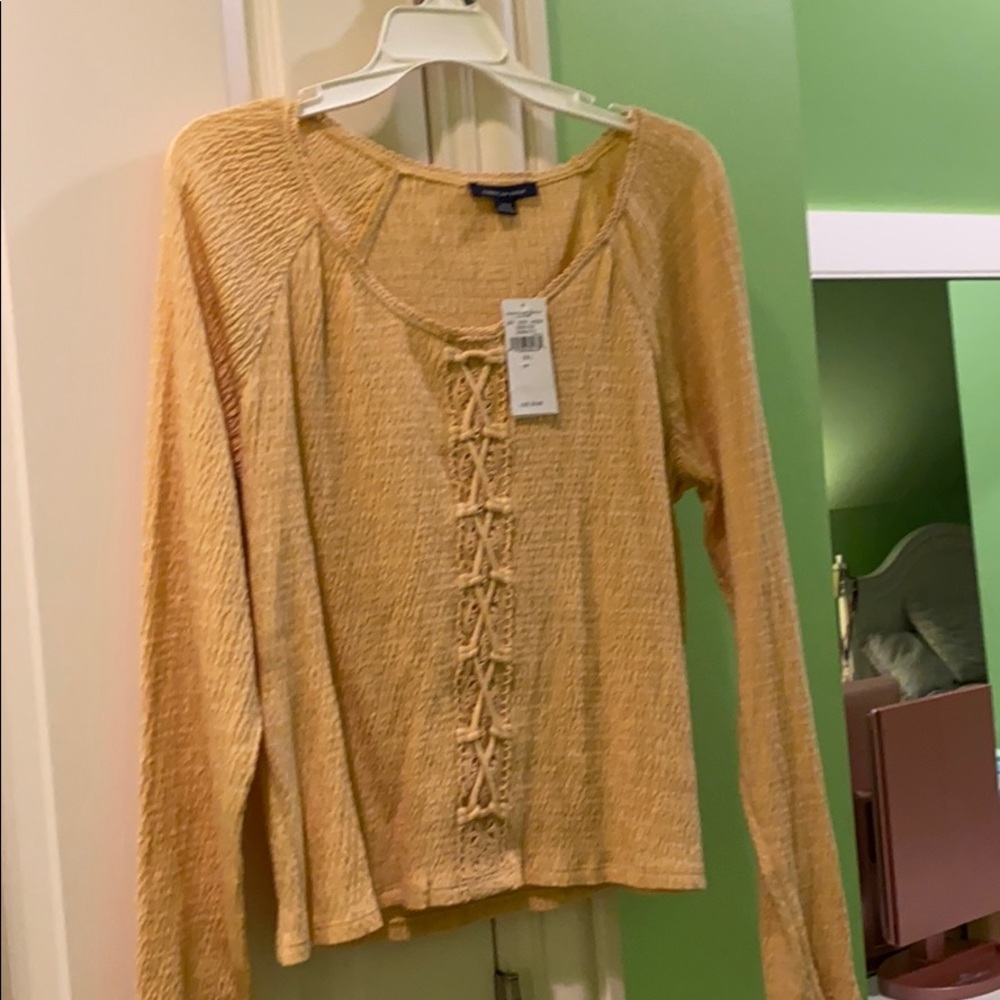 Yellow American Eagle long sleeve new with tag!